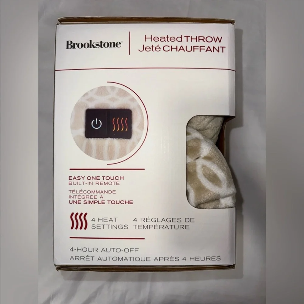 NWT Brookstone Heated Throw 50in X 60in - Picture 4 of 7
